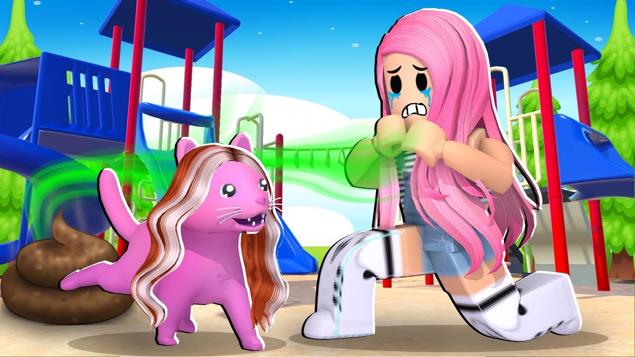 VIREI UMA GATINHA E FUI ADOTADA (Roblox Pet Party)