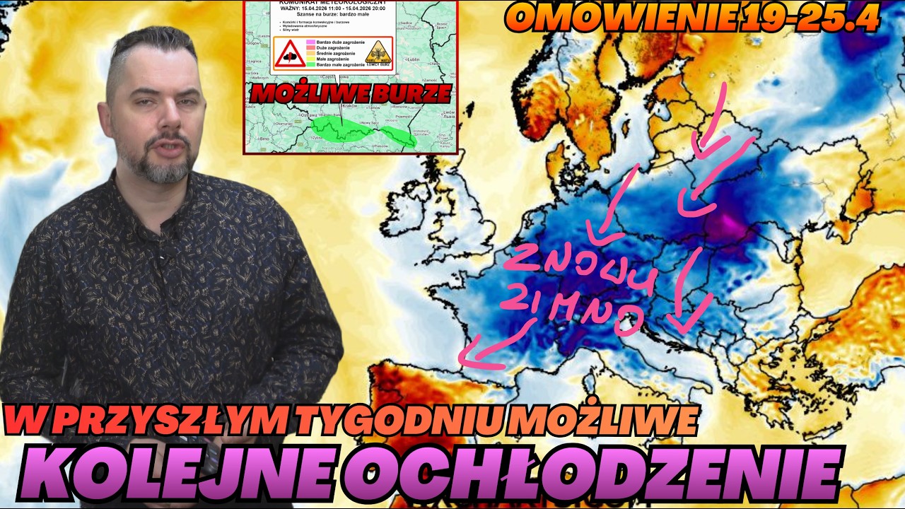 Kolejne ochłodzenie w przyszłym tygodniu. Omawiamy wyliczenia. Burze możliwe w g&oacute;rach.