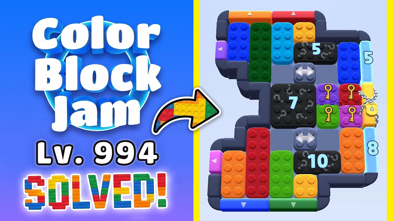 Color Block Jam Level 993 (994) | Every Puzzle Solved! 🎯