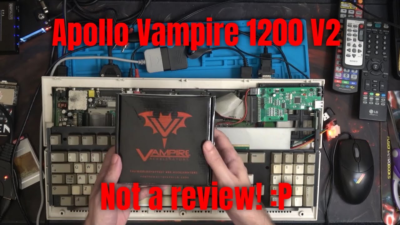 Amiga 1200 with an Apollo Vampire 1200 v2 - not really a review, just checking it out!