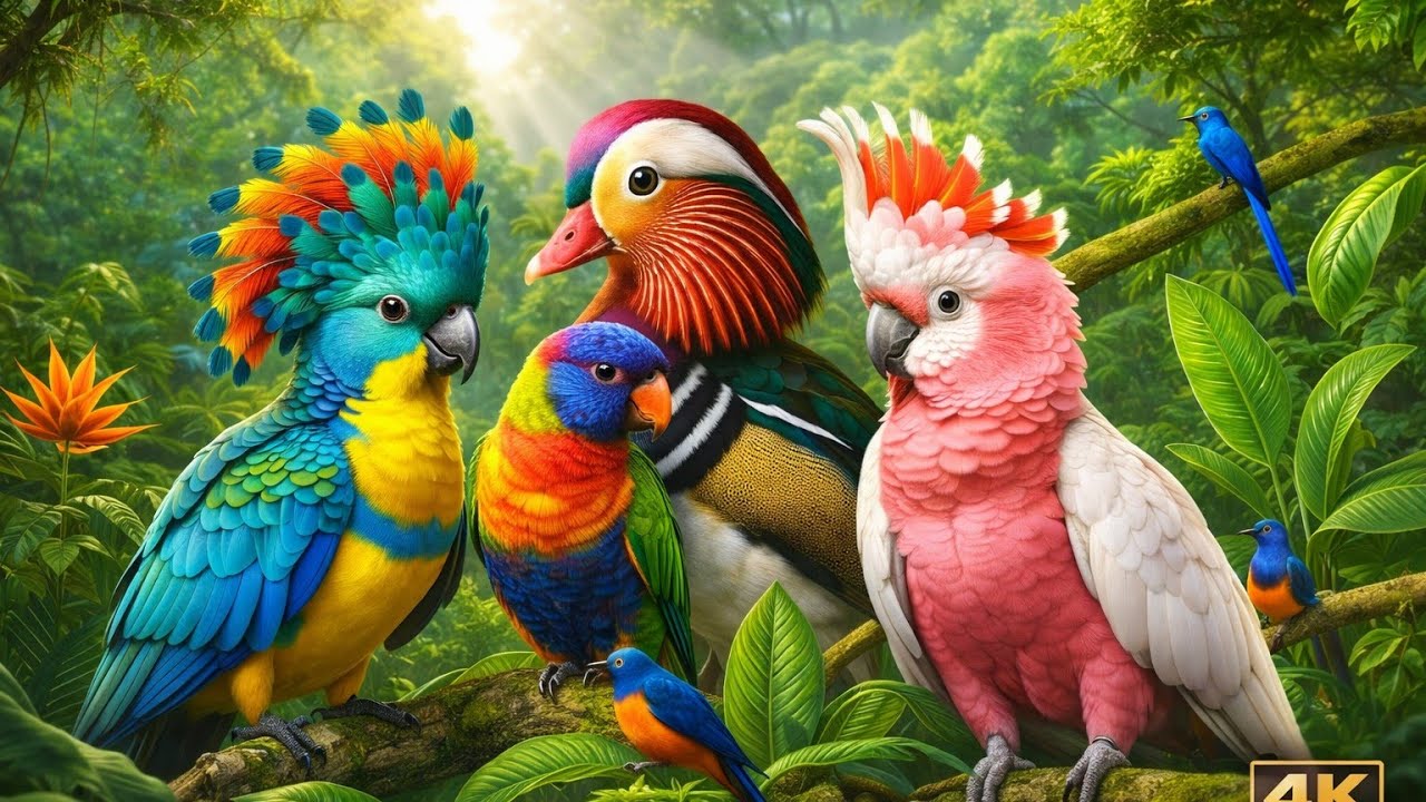 Amazing Amazon Birds 4K HDR 🦜 | Colorful Rainforest Paradise