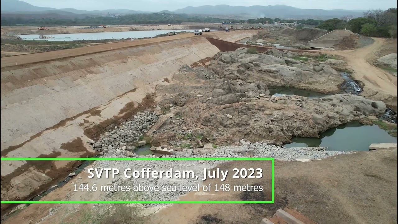 Progress in construction of the Cofferdam
