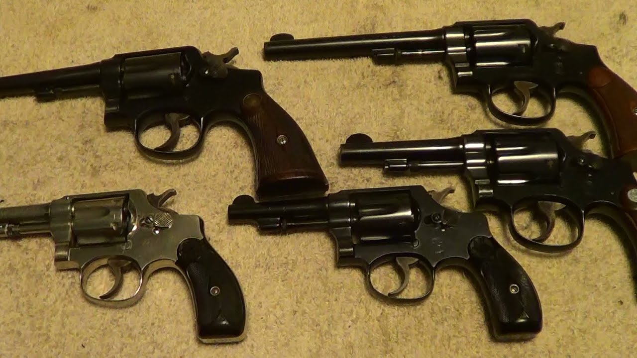 5 Old Smith & Wesson Revolvers