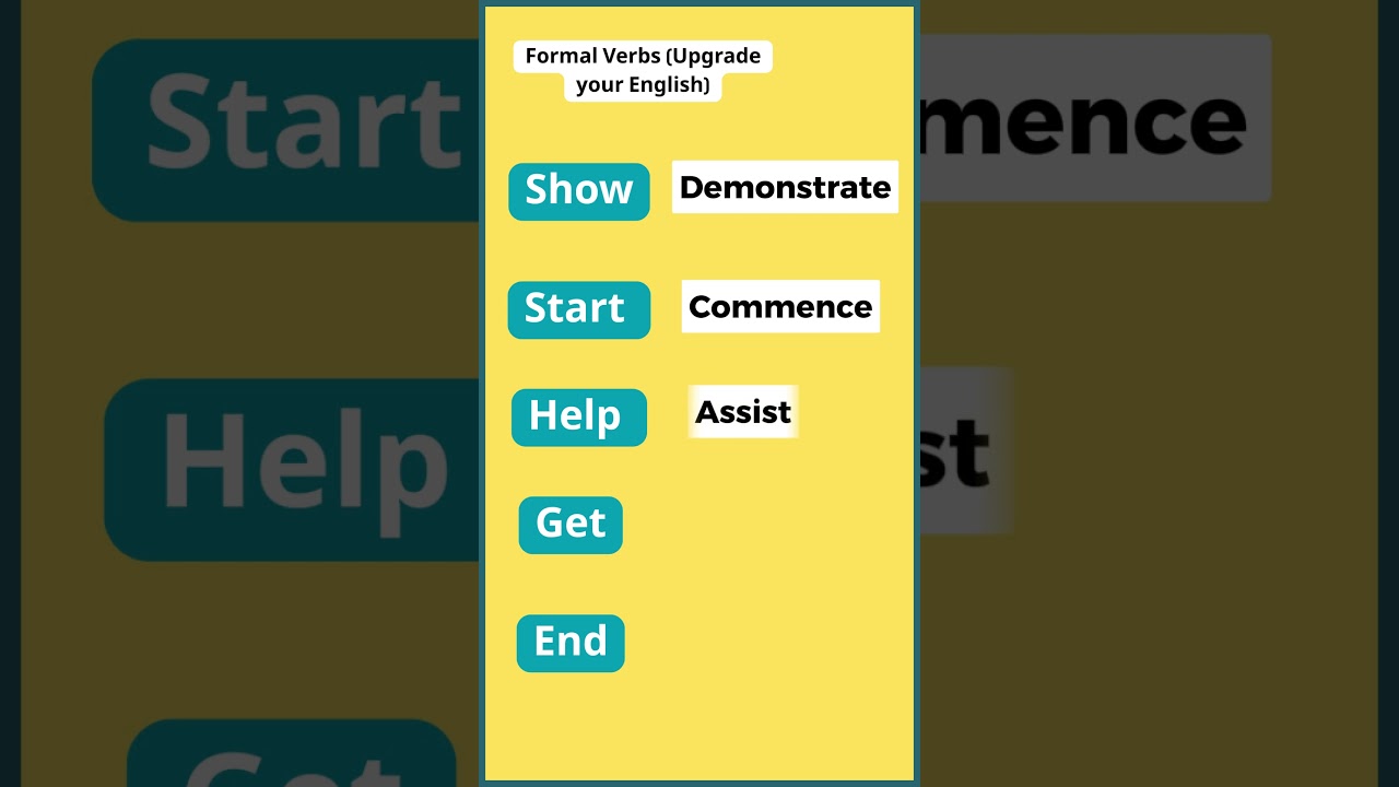 Formal Verbs 