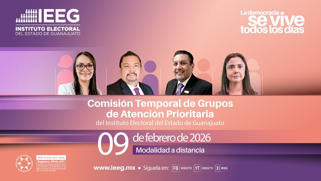 Sesión ordinaria de la Comisión Temporal de Grupos de Atención Prioritaria. 09 febrero del 2026.