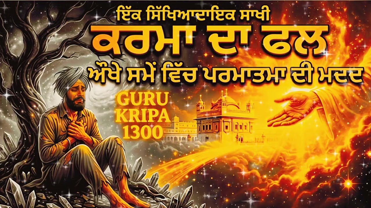 ਕਰਮਾਂ ਦਾ ਫਲ ਔਖੇ ਸਮੇਂ ਵਿੱਚ ਪਰਮਾਤਮਾ ਮਦਦ ਕਿਵੇਂ ਕਰ ਇਕ ਸਿੱਖਿਆ ਦਾਇਕ ਸਾਖੀ