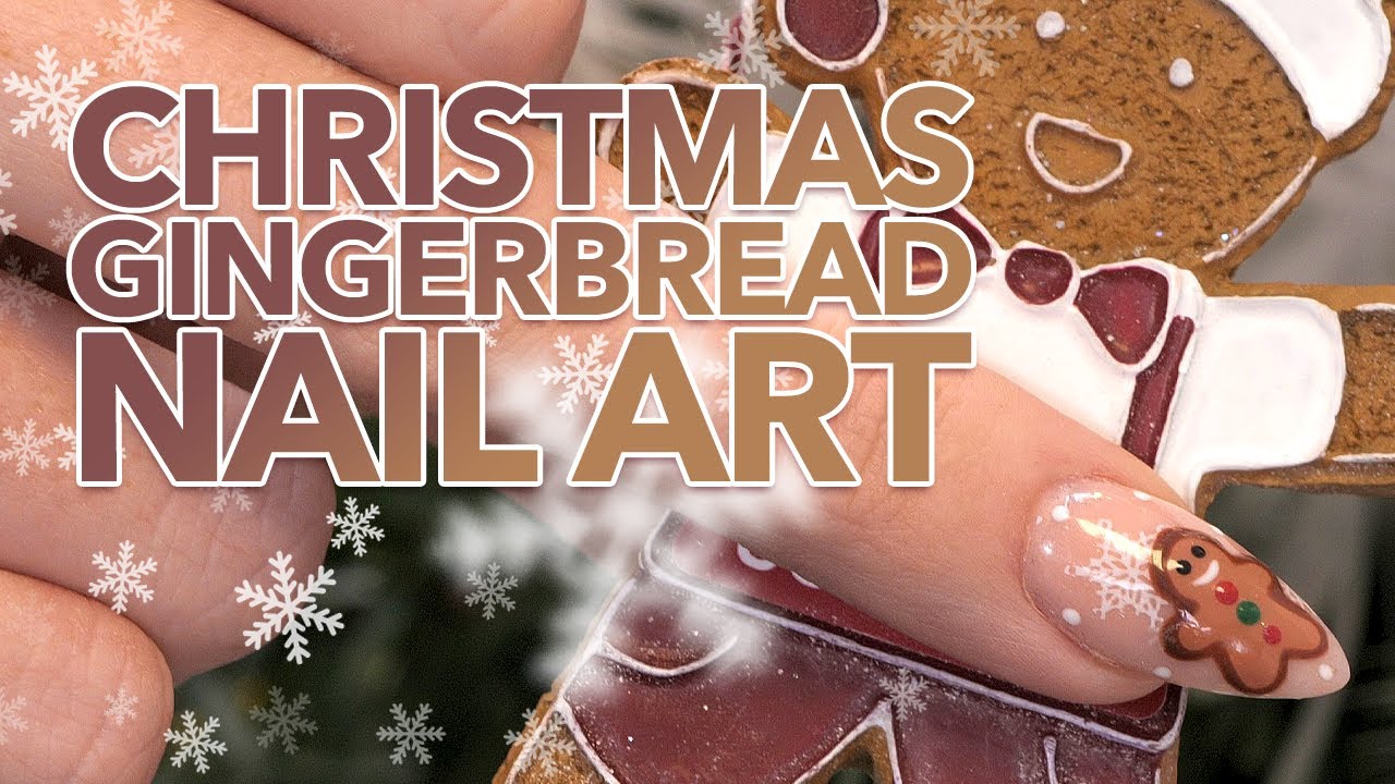Easy Christmas Gingerbread Nail Art 🎄| Snowflake Foil HACK