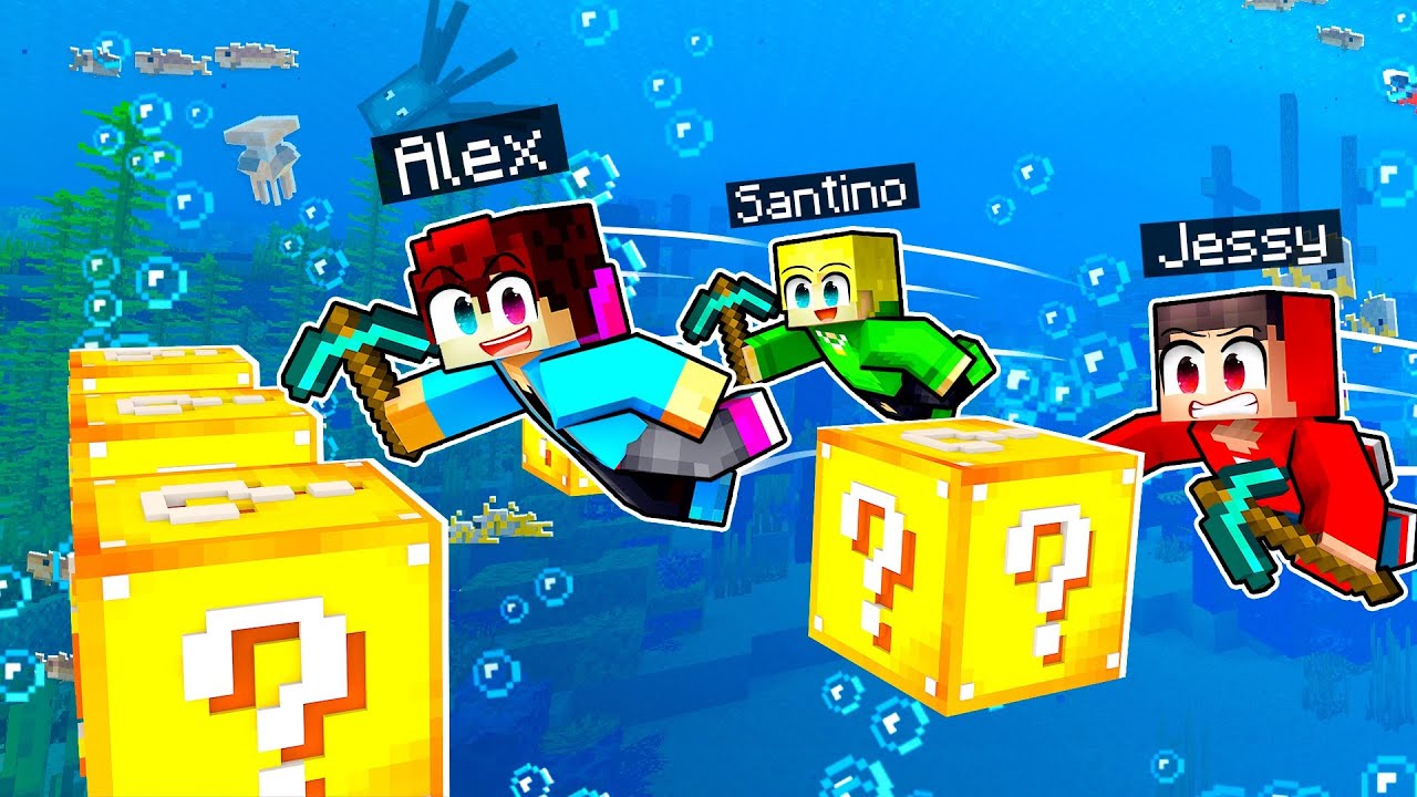 LUCKY BLOK RACE maar dan ONDERWATER!