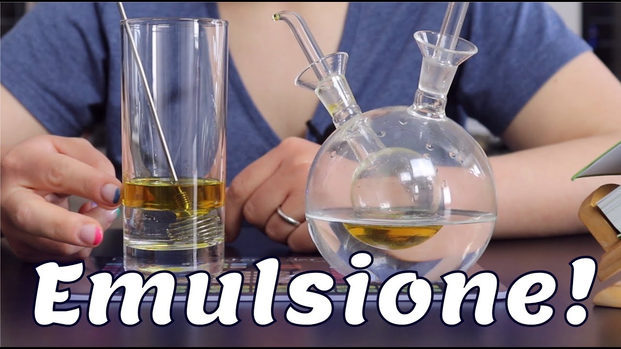 Immiscibilità tra ACQUA e OLIO - le EMULSIONI in cucina!