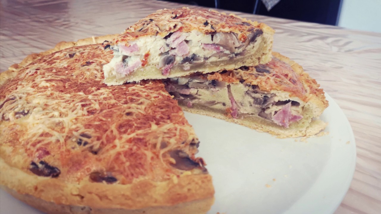 Recette de la tarte jambon et champignons - Simple et rapide!