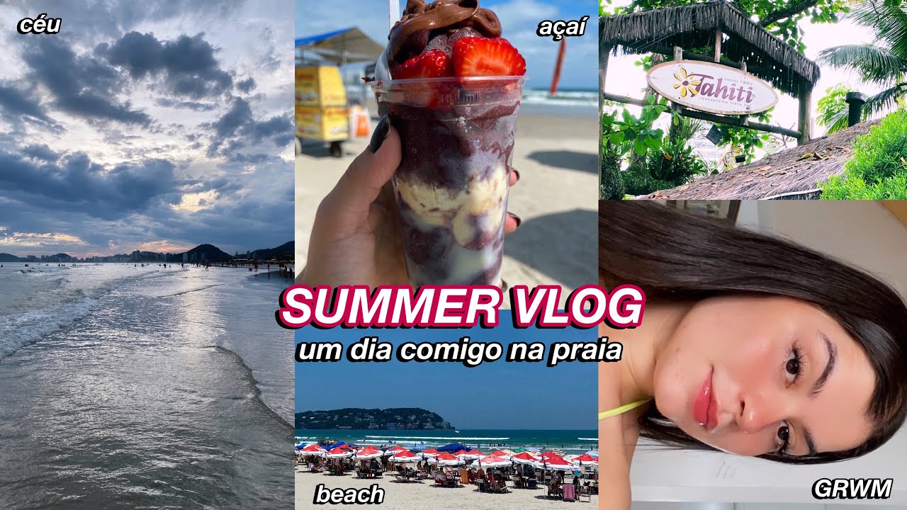 SUMMER VLOG 🇧🇷 || UM DIA INTEIRO COMIGO NA PRAIA EM GUARUJÁ 🏝️🌊🏄🏻‍♀️