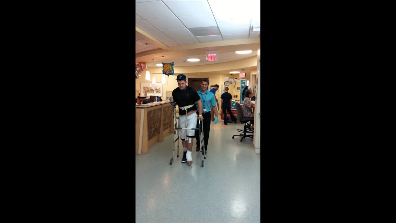 Noah walking with walker 1st time