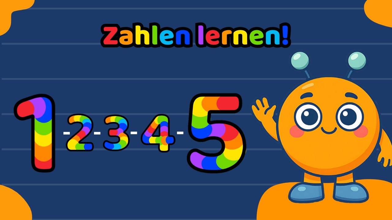 Zahlen lernen für Kinder – Zahlen 1 bis 5 | Ponko Deutsch