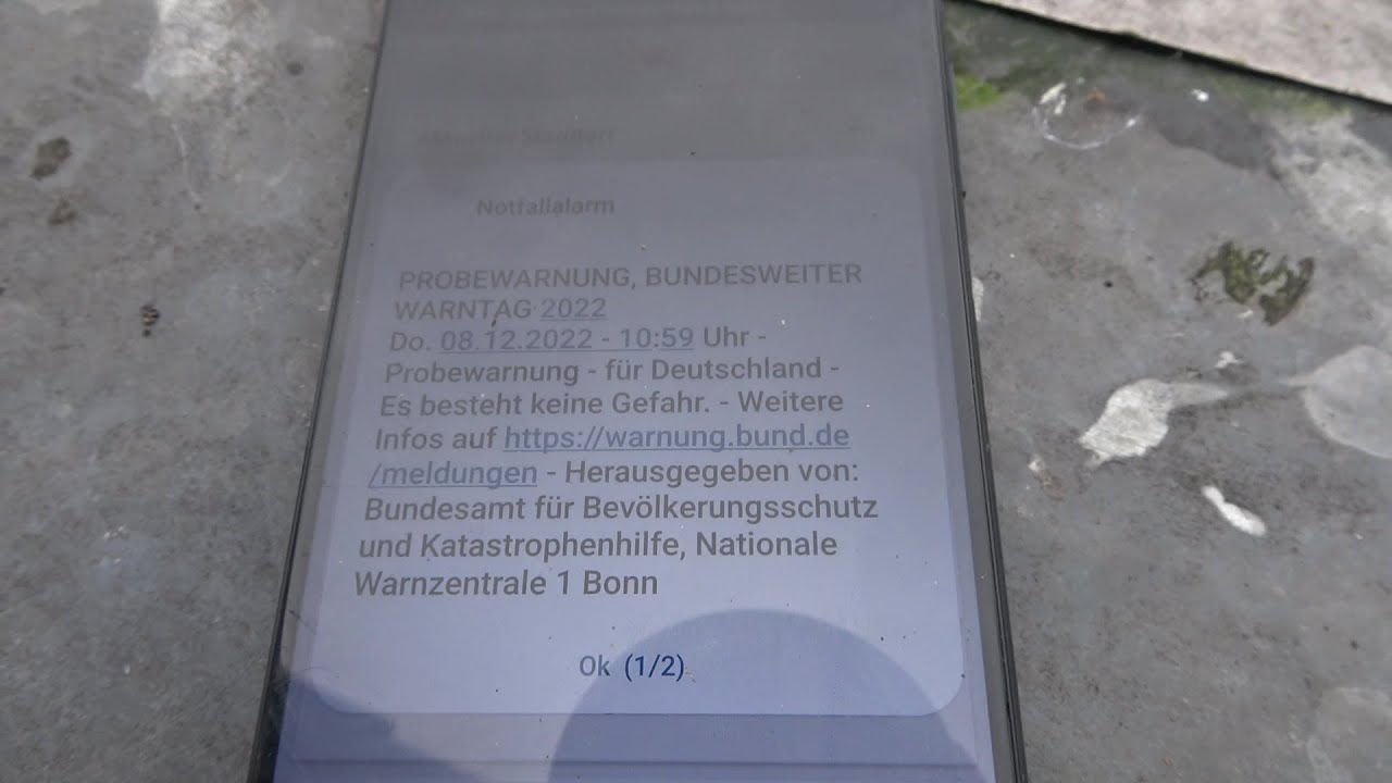 Bundesweiter Warntag erstmalig mit Cell Broadcast + Warnsirenen +  MoWaS in Bonn am 08.12.22