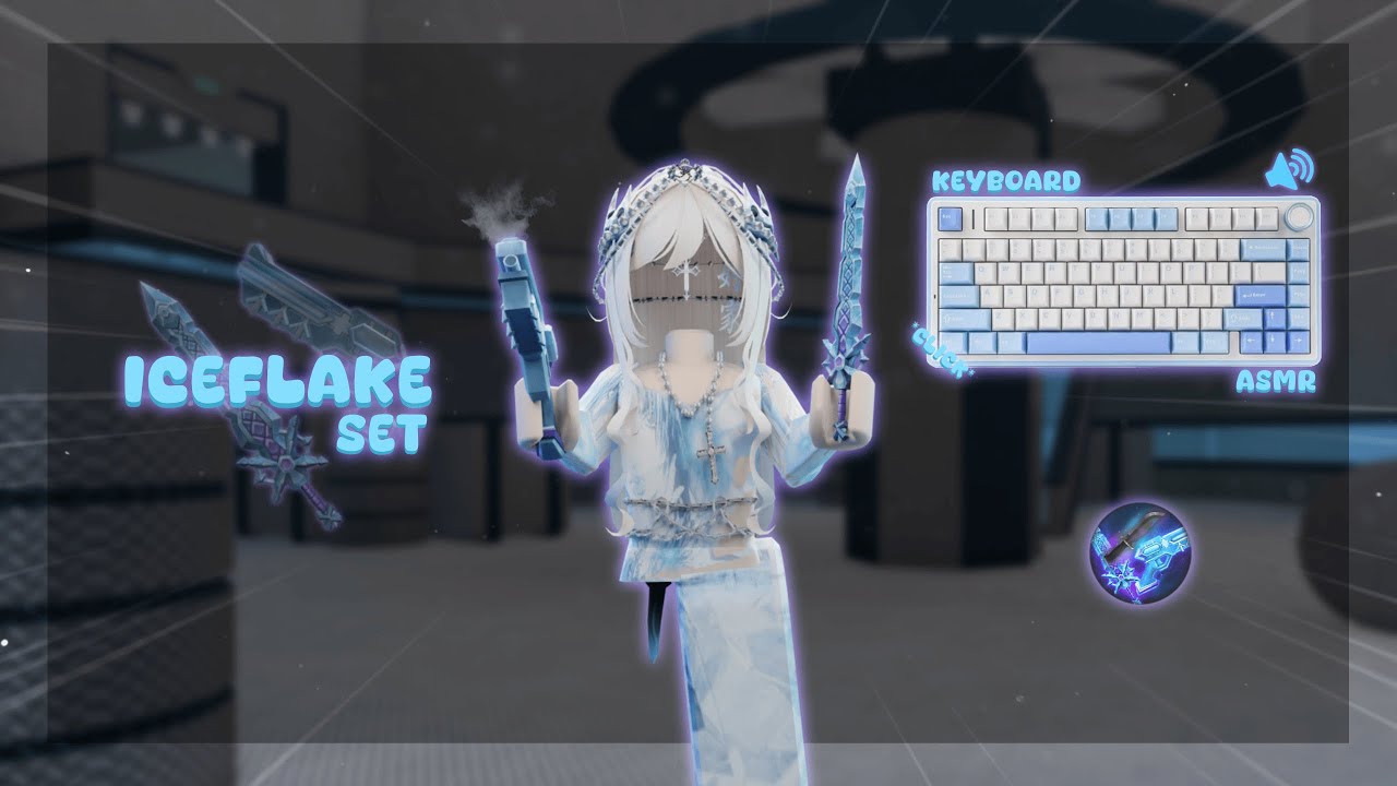 Playing MM2 with ICEFLAKE SET *Keyboard ASMR*