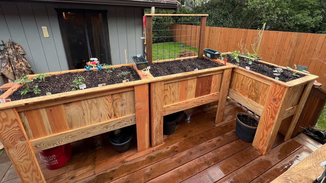 DIY planter boxes and garden set up ￼￼