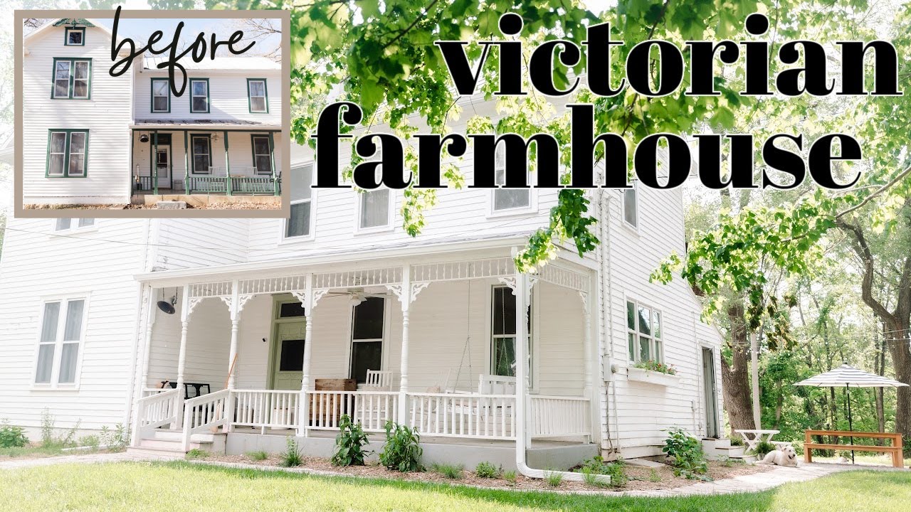Before and after! Farmhouse curb appeal