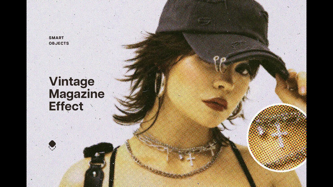 Vintage Halftone Magazine Photo Effect Download