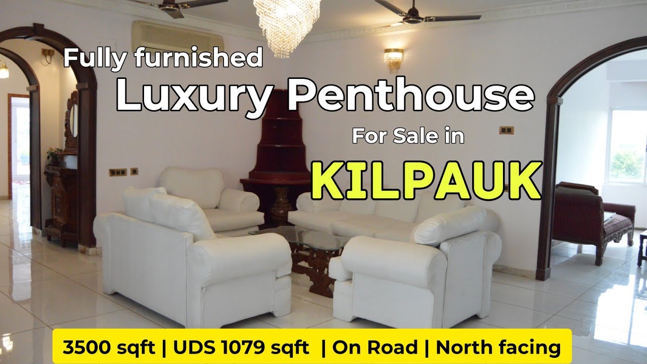 Fully furnished luxury 3bhk Penthouse for sale in kilpauk