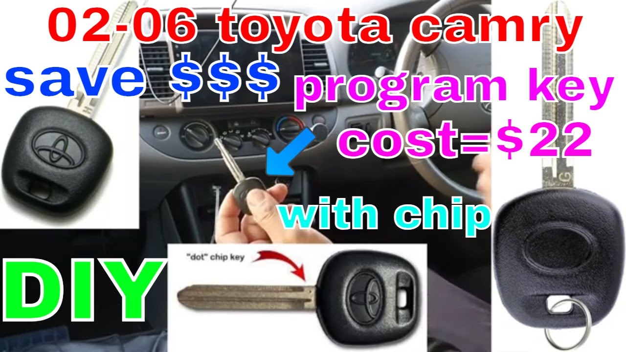02 - 05 toyota camry transponder key programming steps FREE DIY