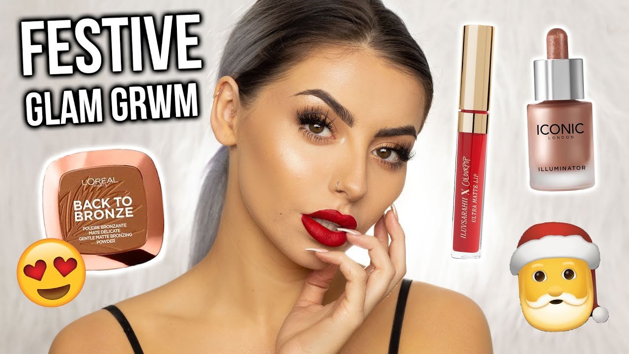 HOW TO SLEIGH THIS CHRISTMAS! EASY FESTIVE GLAM GET READY WITH ME!