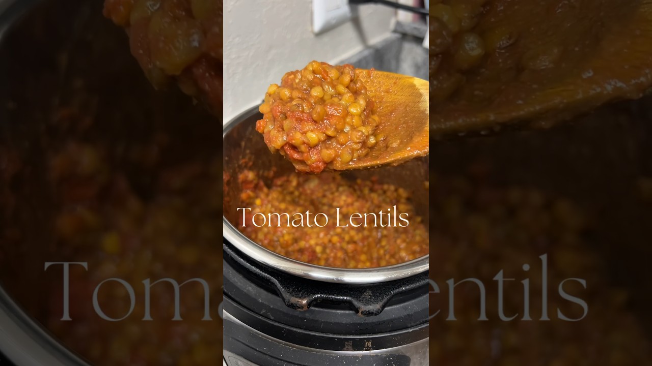 🍅🥫PLANT BASED INSTANT POT Tomato Lentils #easy #cheap #vegan #healthy #plantbased