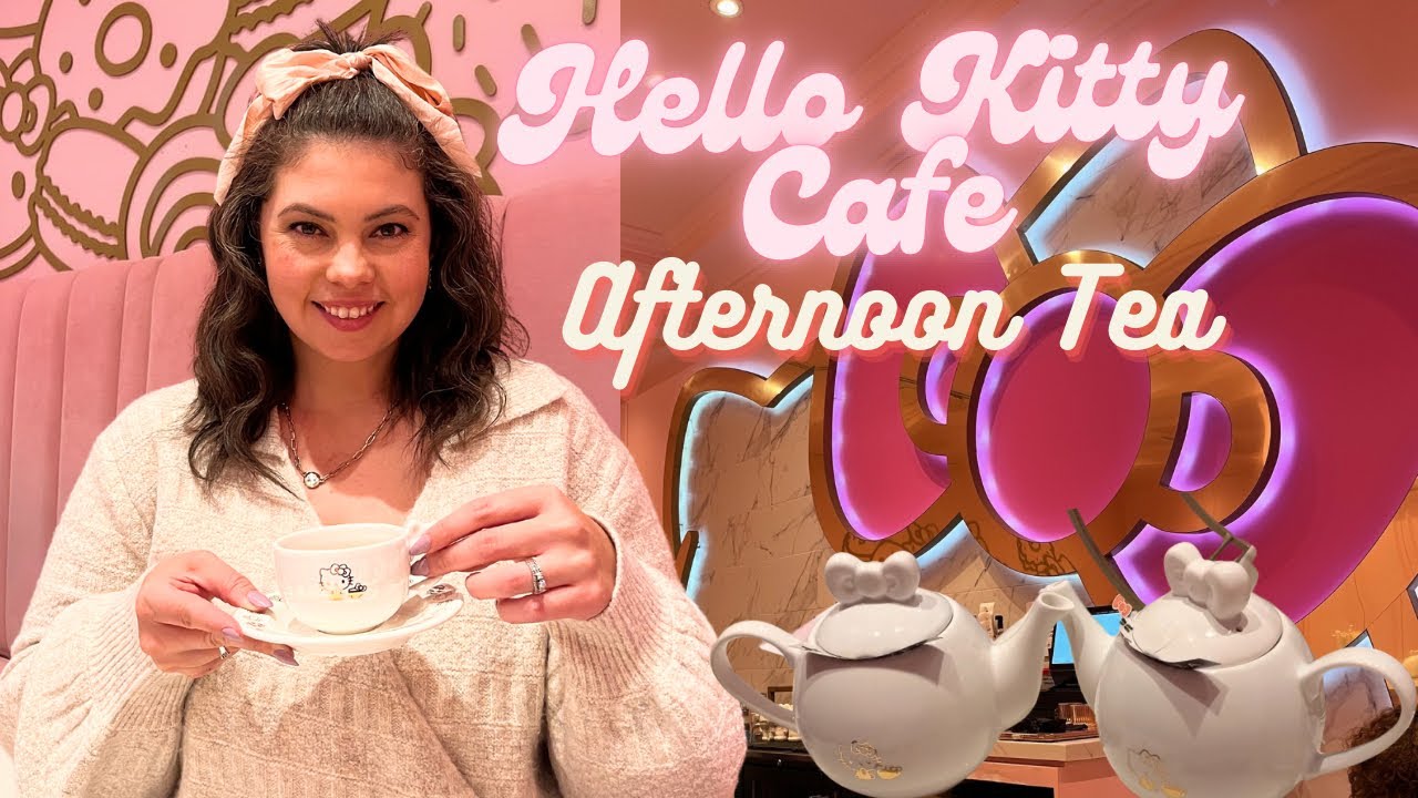 Girly Afternoon Tea in the 🎀BOW ROOM🎀 The Hello Kitty Cafe at the Irvine Spectrum Center!