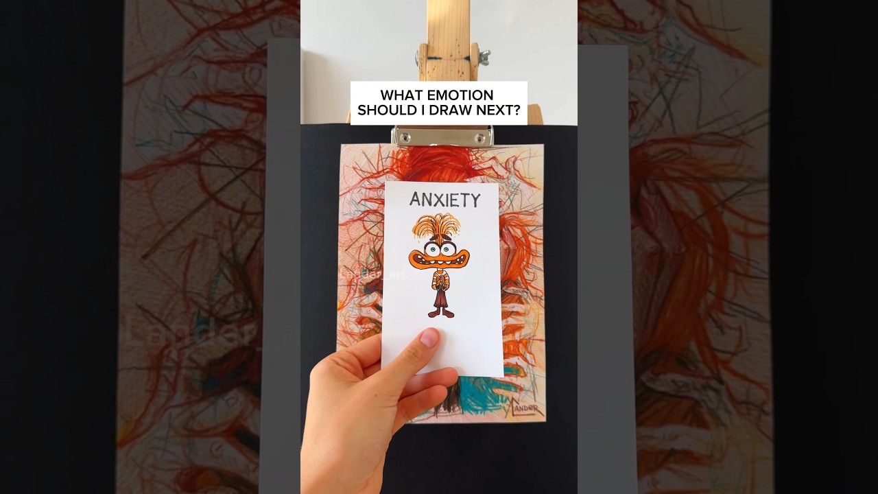 I draw #Insideout emotion as a human🧡 What emotion should I draw next? #insideout2 #anxiety #art