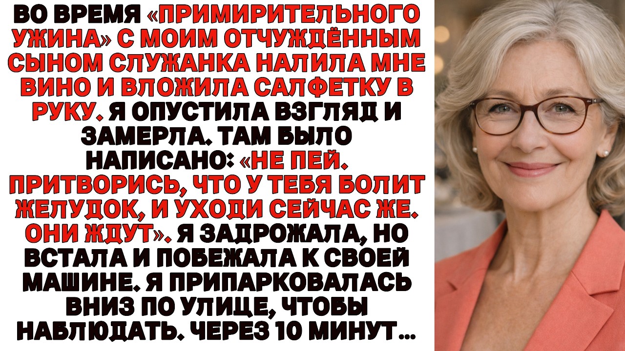 Служанка незаметно передала мне записку: «Беги сейчас!» Ужин моего сына был ловушкой. Через 10 минут