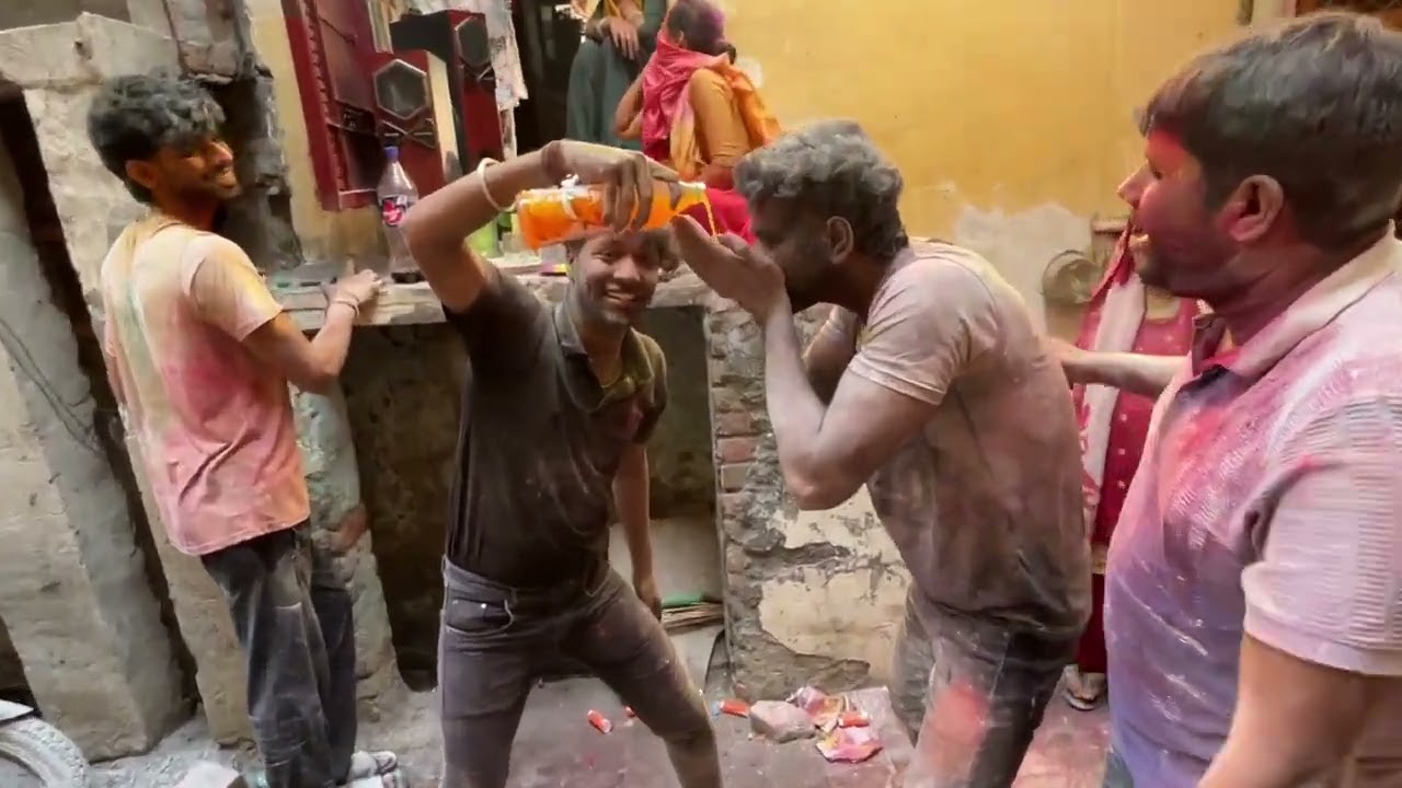होली मैं Daru 🍾 पीली || Full Holi Dance Vlog 🎨|| Full Masti 🕺😂