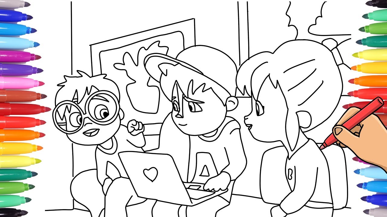 ALVINNN AND THE CHIPMUNKS - ALVINNN COLORING PAGES FOR KIDS - ALVINNN SIMON BRITTANY