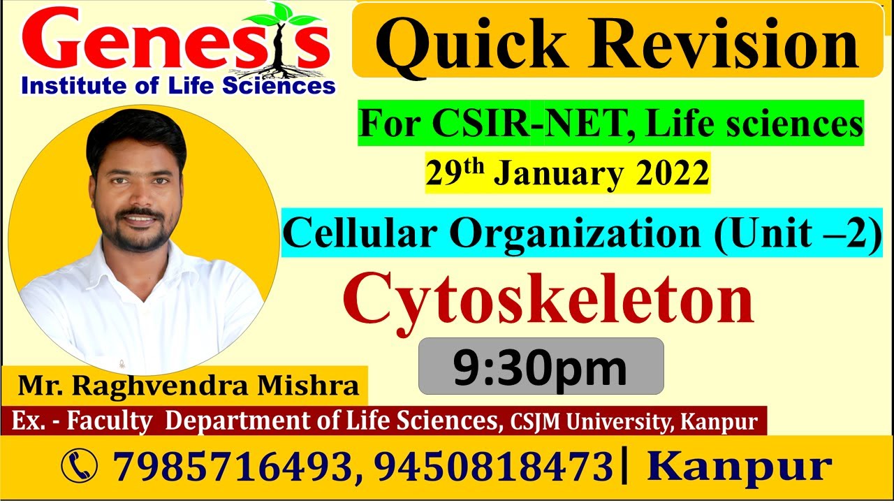Cytoskeleton | Cellular Organization |Microtubules | Microfilament | CSIR NET/JRF | IIT-JAM |