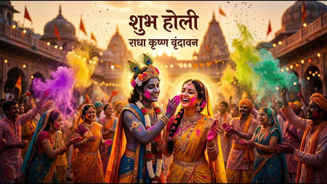 ब्रज की दिव्य होली | Radha Krishna Holi | Radha Krishna holi #holi #iskcon Kirtan #RamKripaStudio