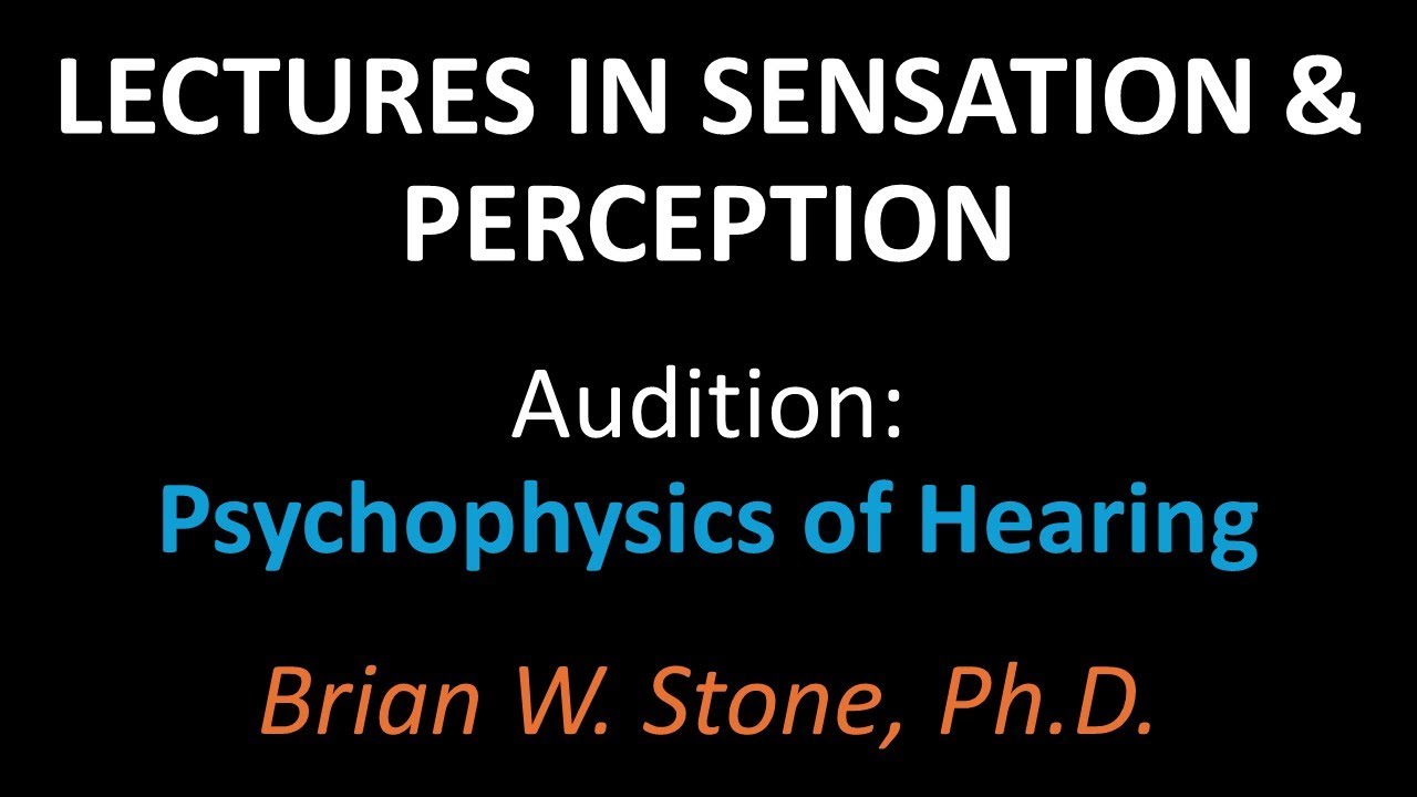 Sensation and Perception - Audition Pt1 - Psychophysics of Hearing