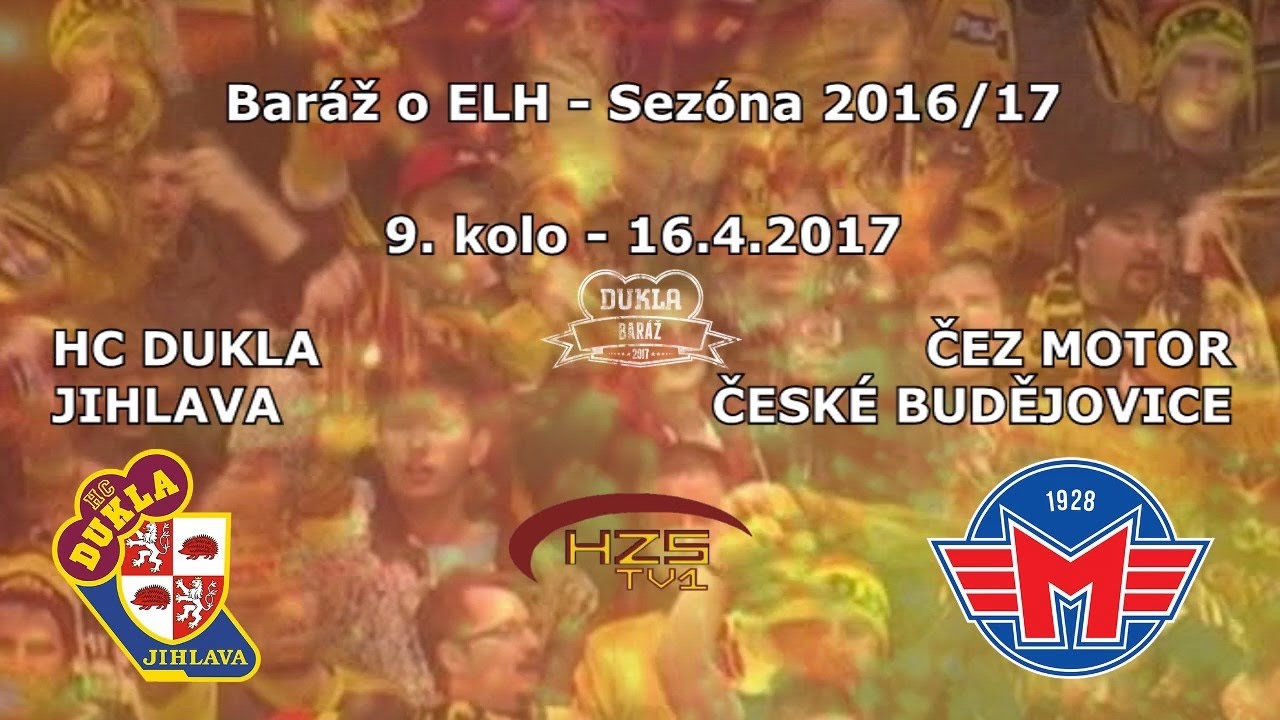 9. baráž (16.4.2017) HC Dukla Jihlava - ČEZ Motor České Budějovice