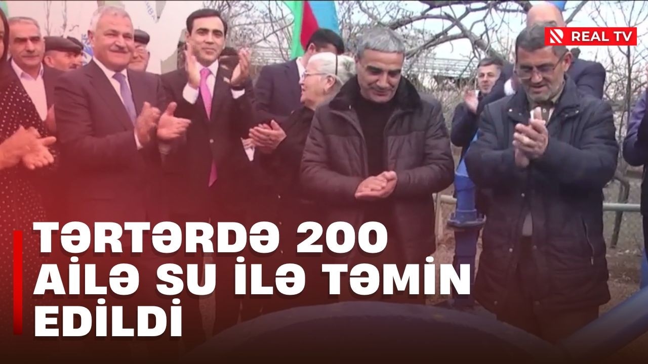 Tərtərdə 200 ailə su ilə təmin edildi