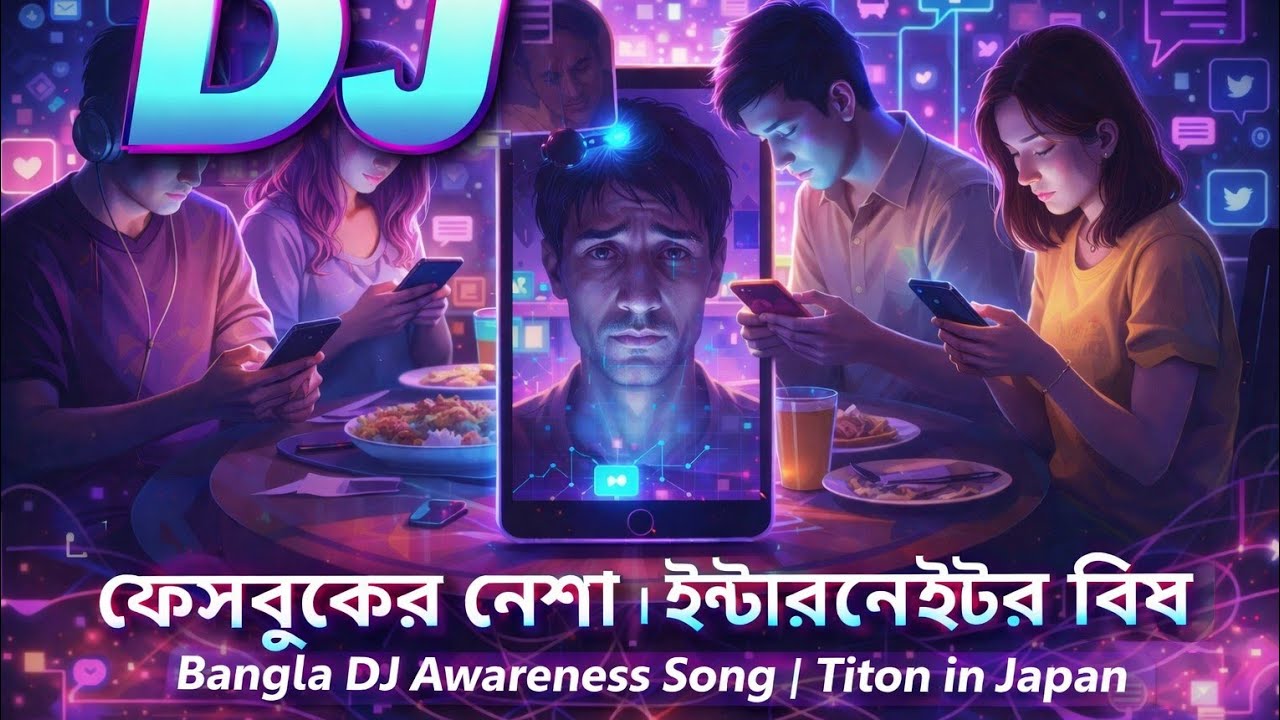 Facebook Addiction – ইন্টারনেটের বিষ 🔥 | Bangla DJ Song 2026 | Titon in Japan