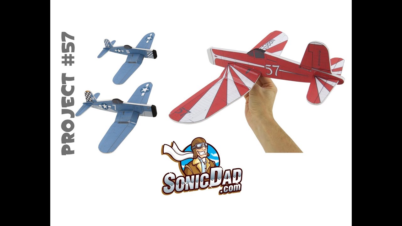 Make a Foam Airplane that is Better Than Balsa Wood! SonicDad Project #57 - the F4U Corsair