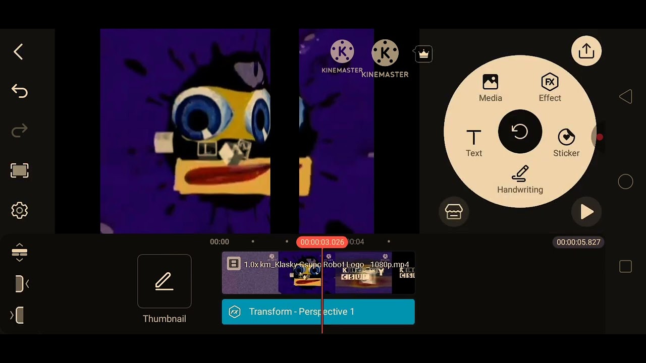 How to make going weirdness every on KineMaster