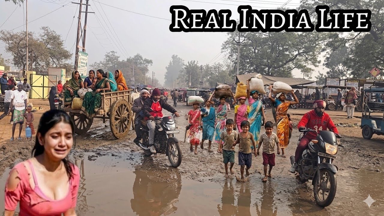 The media will never show you the villages and streets of India passing through the cities #RealLife