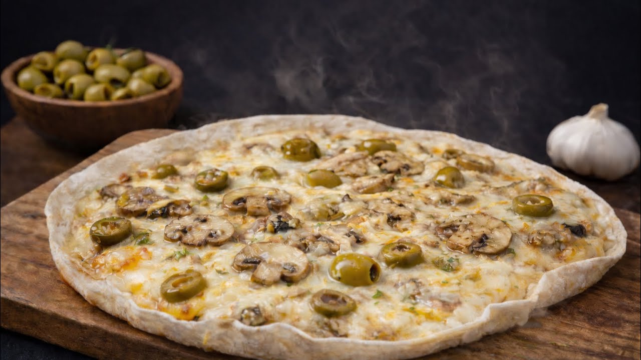 “You’ve Never Seen a Mushroom & Olive Pizza Like This!”