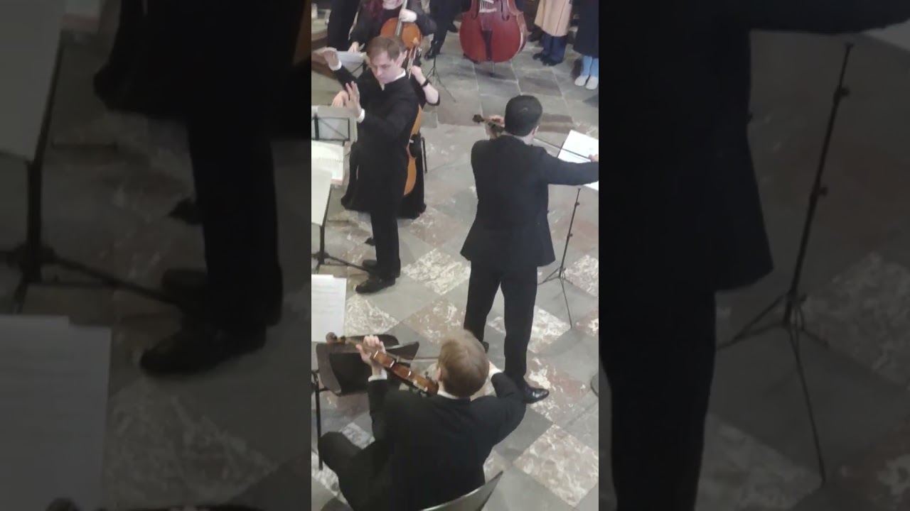 A solo performance from the surprise concert at a Catholic church Lviv, Ukraine