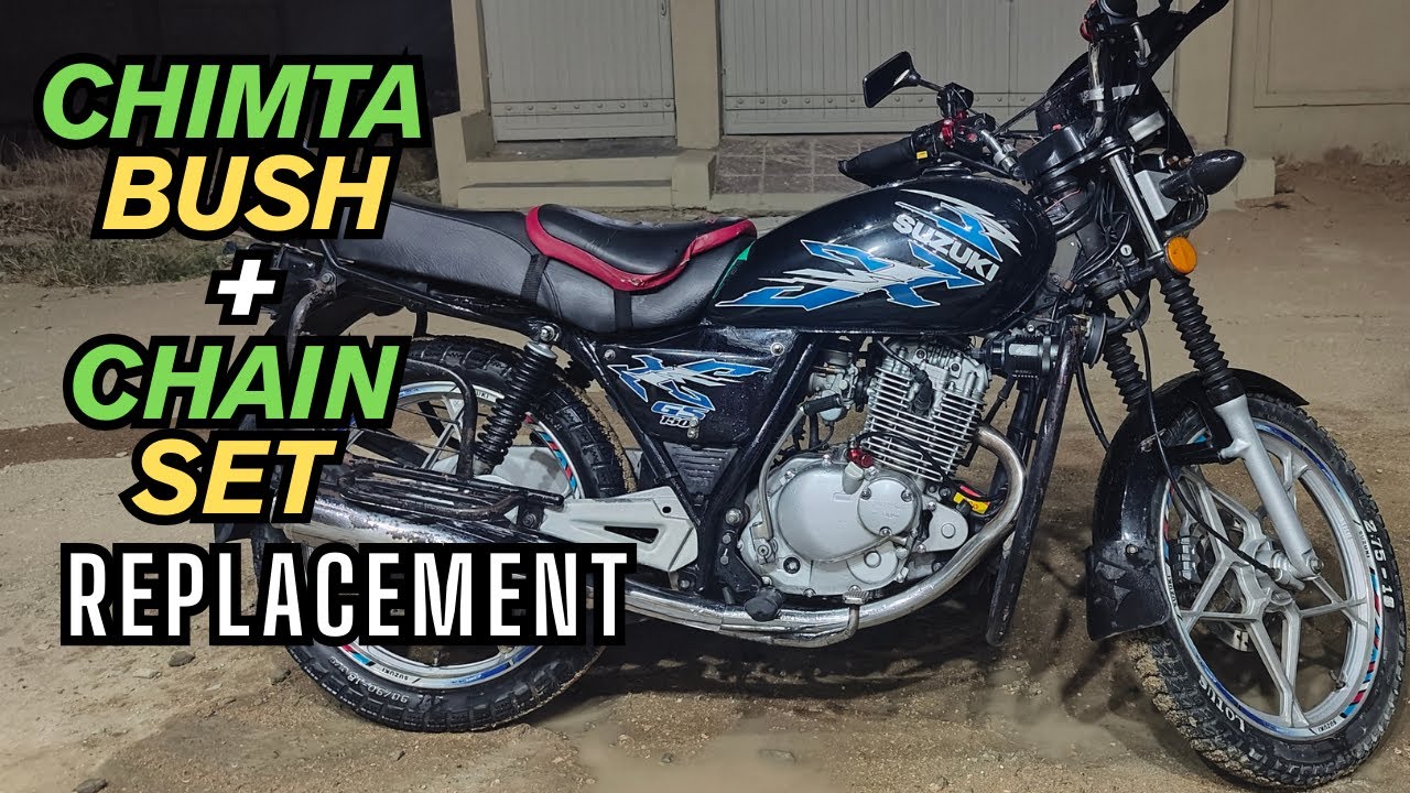 Suzuki GS 150 Chimta Bush And Chain Sprocket Change | Swing Arm Bush