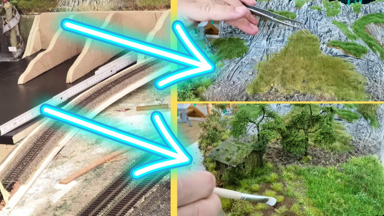 Landschaftsmodul gestalten für eine grosse Modelleisenbahnanlage H0!