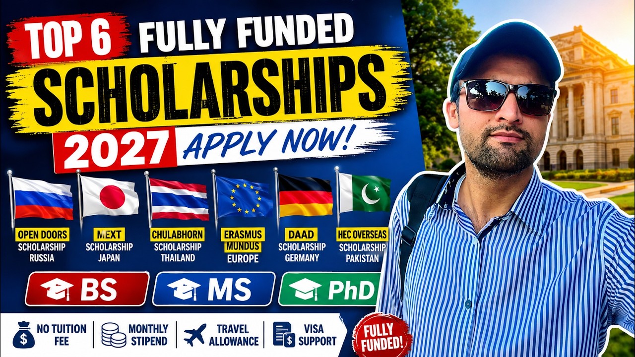 Top 6 Fully Funded Scholarships 2026: Apply Now! MEXT, DAAD, Erasmus Mundus & More
