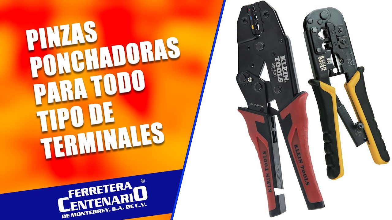 Pinzas ponchadoras para terminales eléctricas de Klein Tools en Ferretera Centenario de Monterrey