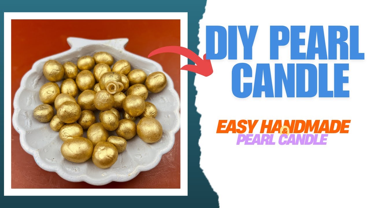 DIY Pearl Candle | Easy Handmade Candle Tutorial with Beeswax#candlemaking #flowercandle 