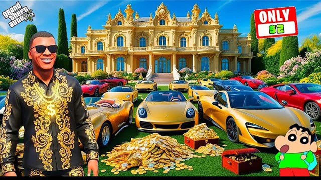 ShinChan AND Chop Leave House And Become Billionaire In GTA 5