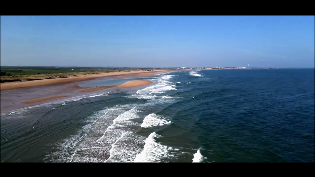 Drone view of - Seaton Sluice - Northumberland