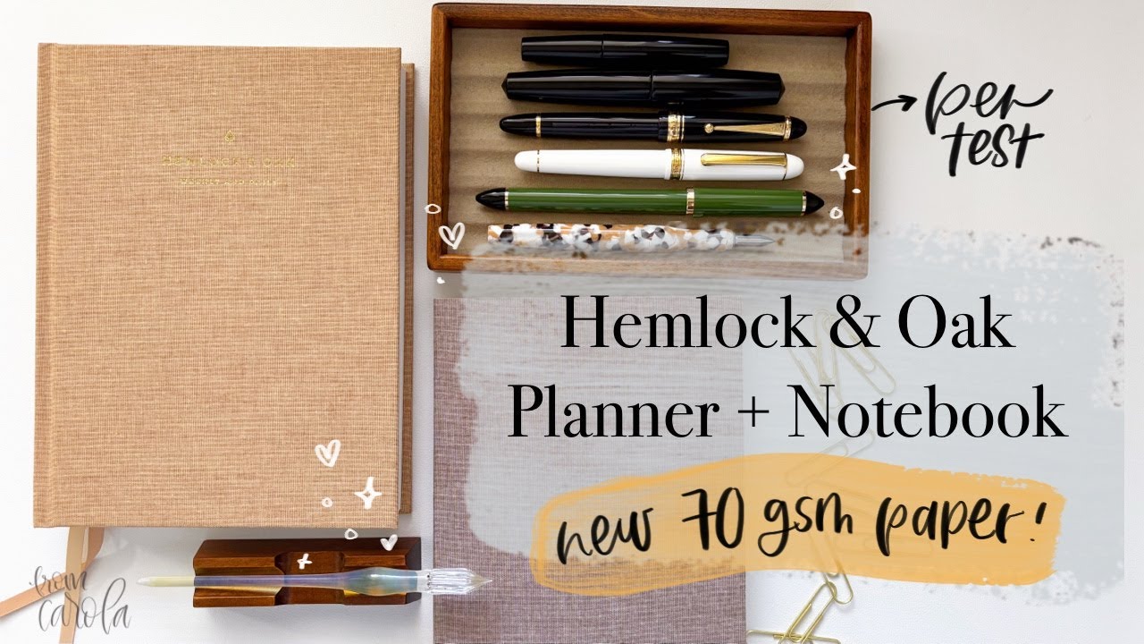 Hemlock & Oak NEW 70gsm Paper | Testing Planner and Notebook #stationery